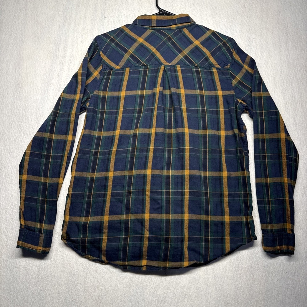 Lucky Brand Blue Womens Plaid Flannel long sleeve Top Shirt M Medium - Picture 6 of 12